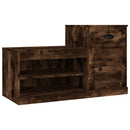 skoskab 100x42x60 cm konstrueret træ røget egetræsfarve