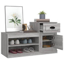 skoskab 100x42x60 cm konstrueret træ grå sonoma-eg