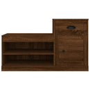 skoskab 100x42x60 cm konstrueret træ brun egetræsfarve