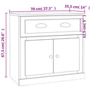 skænk 70x35,5x67,5 cm konstrueret træ sonoma-eg