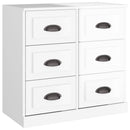 skænk 70x35,5x67,5 cm konstrueret træ hvid højglans
