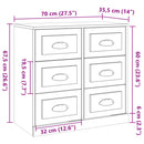 skænk 70x35,5x67,5 cm konstrueret træ sonoma-eg