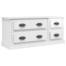 tv-bord 100x35,5x45 cm konstrueret træ hvid højglans