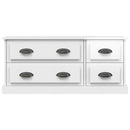 tv-bord 100x35,5x45 cm konstrueret træ hvid højglans