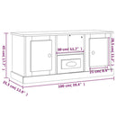 tv-bord 100x35,5x45 cm konstrueret træ betongrå