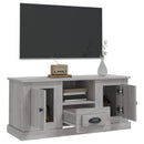 tv-bord 100x35,5x45 cm konstrueret træ grå sonoma-eg
