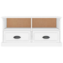 tv-bord 93x35,5x45 cm konstrueret træ hvid