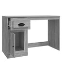 skrivebord m. skuffe 115x50x75 cm konstrueret træ grå sonoma-eg