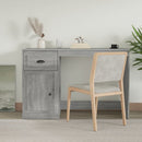 skrivebord m. skuffe 115x50x75 cm konstrueret træ grå sonoma-eg