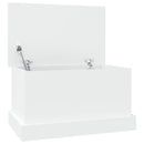 opbevaringskasse hvid 50x30x28 cm konstrueret træ
