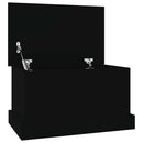 opbevaringskasse 50x30x28 cm konstrueret træ sort