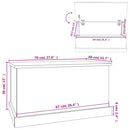 opbevaringskasse sonoma eg 70x40x38 cm konstrueret træ