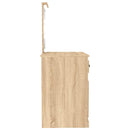 makeupbord med LED-lys 90x50x132,5 cm konstrueret træ sonoma-eg