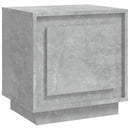 sengebord 44x35x45 cm konstrueret træ betongrå