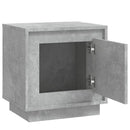 sengebord 44x35x45 cm konstrueret træ betongrå