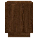 sengeborde 2 stk. 44x35x45 cm konstrueret træ brun egetræsfarve