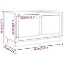 tv-bord 80x35x45 cm konstrueret træ røget egetræsfarve
