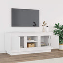 tv-bord 102x35x45 cm konstrueret træ hvid