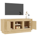 tv-bord 102x35x45 cm konstrueret træ sonoma-eg