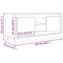 tv-bord 102x35x45 cm konstrueret træ røget egetræsfarve