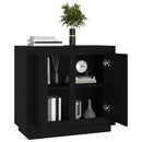 skænk 80x34x75 cm konstrueret træ sort