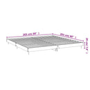sengestel 200x200 cm konstrueret træ grå sonoma-eg