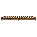 sengeramme 150x200 cm uden madras konstrueret træ røget eg