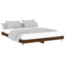 sengeramme 120x200 cm uden madras konstrueret træ brunt eg