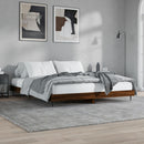 sengeramme 120x200 cm uden madras konstrueret træ brunt eg
