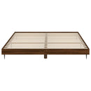 sengeramme 120x200 cm uden madras konstrueret træ brunt eg