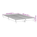 sengeramme 120x200 cm uden madras konstrueret træ brunt eg