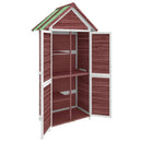 redskabsskur til haven 89x52,5x175 cm massivt fyrretræ mokka
