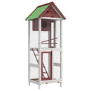 fuglebur 60x58,5x160 cm massivt fyrretræ mokkafarvet