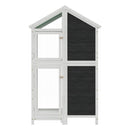 fuglebur 97x81x152 cm massivt fyrretræ grå