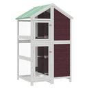 fuglebur 97x81x152 cm massivt fyrretræ mokkafarvet