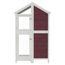 fuglebur 97x81x152 cm massivt fyrretræ mokkafarvet