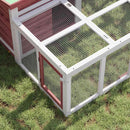 kaninbur 144x123x67,5 cm massivt fyrretræ mokkafarvet