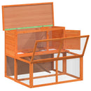 kaninbur 102x90x84,5 cm massivt fyrretræ brun