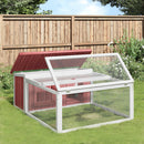 kaninbur 117,5x97x47,5 cm massivt fyrretræ mokkafarvet