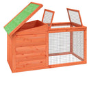 kaninbur 100,5x54x55 cm massivt fyrretræ brun