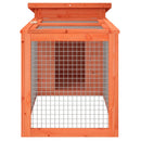 kaninbur 100,5x54x55 cm massivt fyrretræ brun