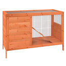 kaninbur 103x44x69,5 cm massivt fyrretræ brun