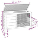 kaninbur 103x44x69,5 cm massivt fyrretræ brun