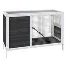 kaninbur 103x44x69,5 cm massivt fyrretræ grå