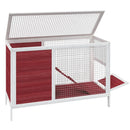 kaninbur 103x44x69,5 cm massivt fyrretræ mokkafarvet