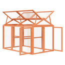 løbegård 141x94x104 cm massivt fyrretræ brun