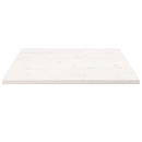 bordplade 70x70x2,5 cm firkantet massivt fyrretræ hvid