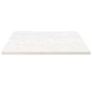 bordplade 80x80x2,5 cm firkantet massivt fyrretræ hvid