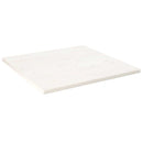 bordplade 90x90x2,5 cm firkantet massivt fyrretræ hvid