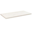 bordplade 80x40x2,5 cm rektangulær massivt fyrretræ hvid